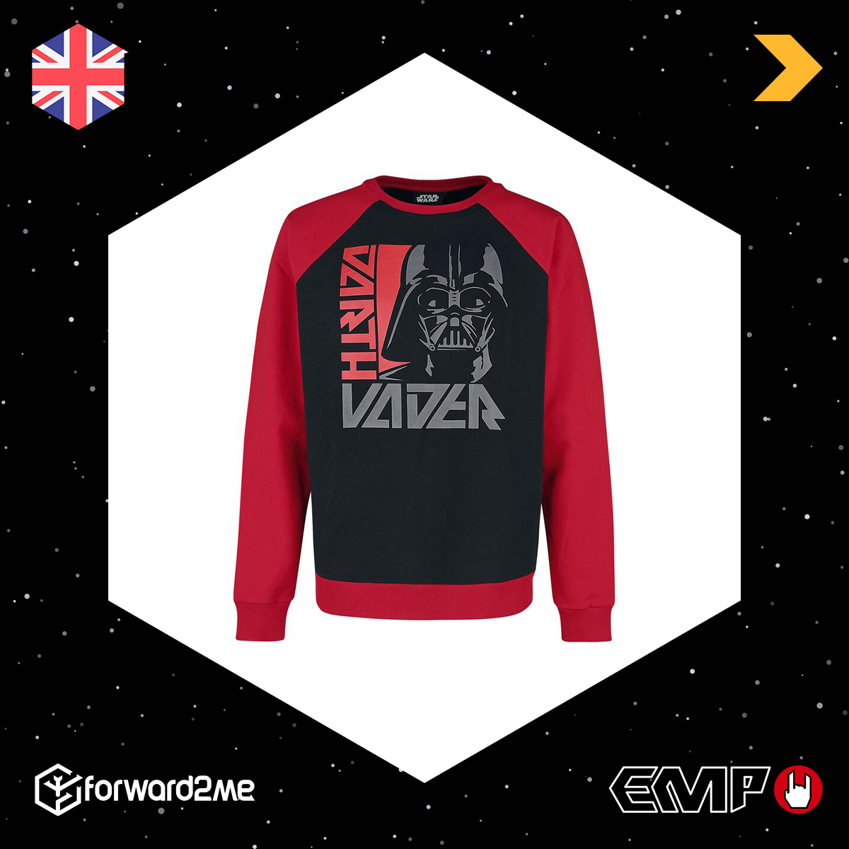 "Darth Vader" Sweatshirt black-red by Star Wars